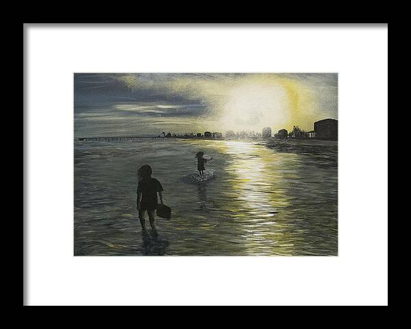 Biloxi Framed Print featuring the painting Mother and Daughter by Davend Dom