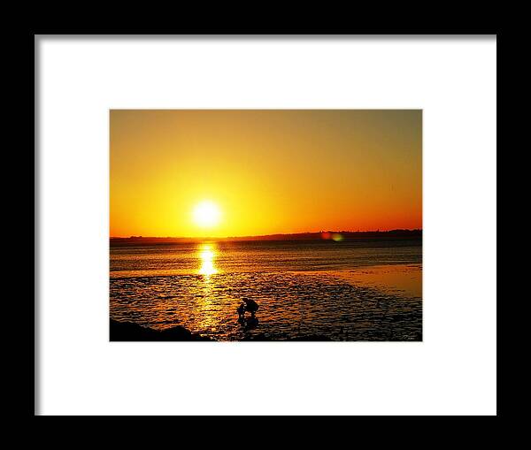 Landscape Framed Print featuring the photograph Mother Daughter Sunset by Michael Blaine