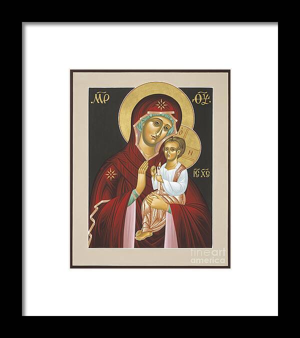 Mother Of God Light In All Darkness Framed Print featuring the painting Mother of God Light In All Darkness 016 by William Hart McNichols