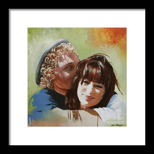Lin Petershagen Framed Print featuring the painting Mother of Terrence by Lin Petershagen
