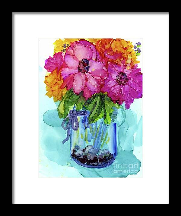 Flowers Framed Print featuring the mixed media Mother's Bouquet by Francine Dufour Jones
