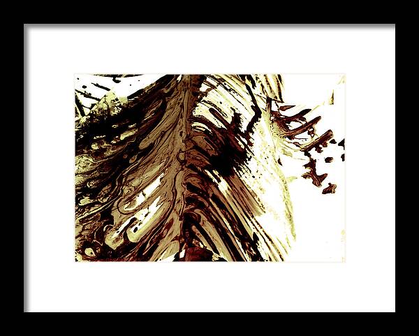 Abstract In Brown And Yellow Framed Print featuring the photograph Motion by Steve Godleski