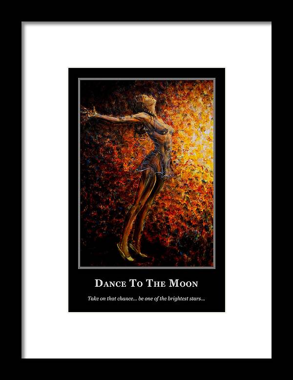 Motivational Framed Print featuring the painting Motivational Dance Goals by Nik Helbig