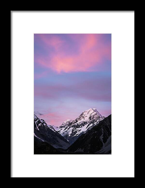 Mt Cook Framed Print featuring the photograph Mount Cook Sunset by Racheal Christian