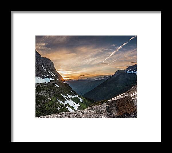 Glacier Framed Print featuring the photograph Mount Oberlin at Sunset by Kelly VanDellen