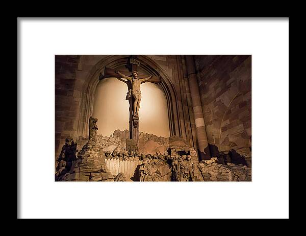 Alsace Framed Print featuring the photograph Mount of Olives Strasbourg Cathedral by Teresa Mucha