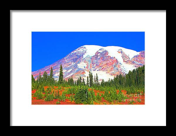 Landscape Framed Print featuring the photograph Mount Rainier by David Frederick