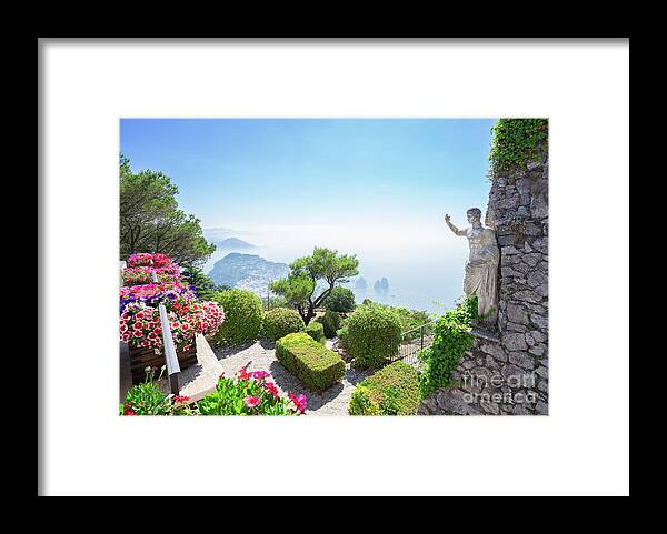 Capri Framed Print featuring the photograph mount Solaro of Capri by Anastasy Yarmolovich