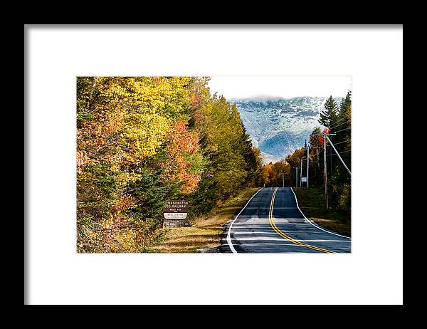 Snowliage Framed Print featuring the photograph Mount Washington in autumn by Jeff Folger