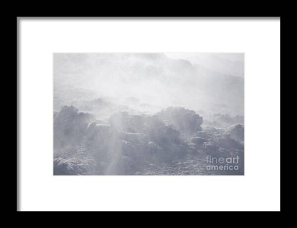 White Mountains Framed Print featuring the photograph Mount Washington New Hampshire - Whiteout by Erin Paul Donovan