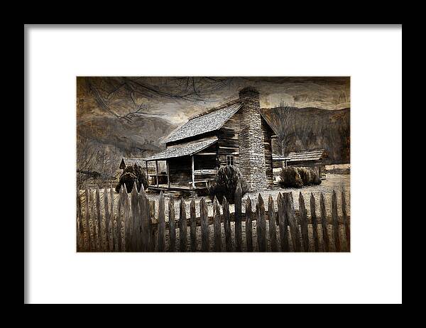 Art Framed Print featuring the photograph Mountain Cabin by Randall Nyhof
