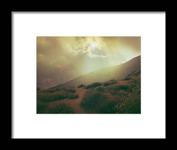 Most Framed Print featuring the digital art Mountain Glory in Gold by Kevyn Bashore