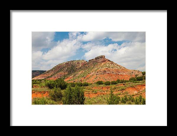 Nature Framed Print featuring the photograph Mountain in Palo Duro Canyons by Judy Wright Lott