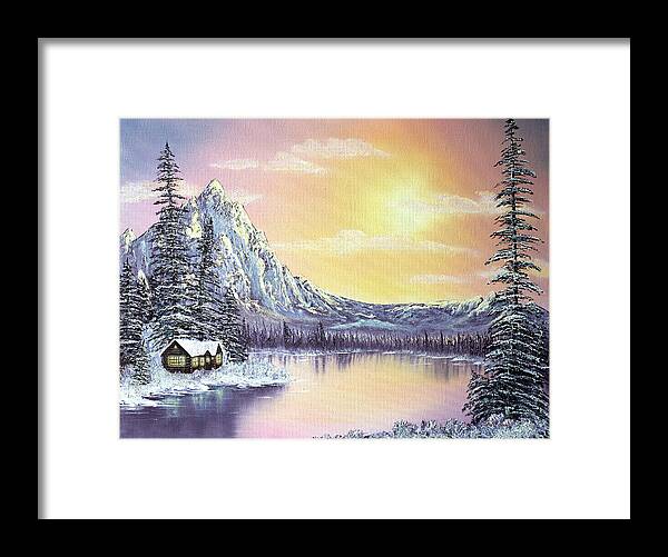Oil Painting Framed Print featuring the painting Mountain Majesty by Lori Grimmett