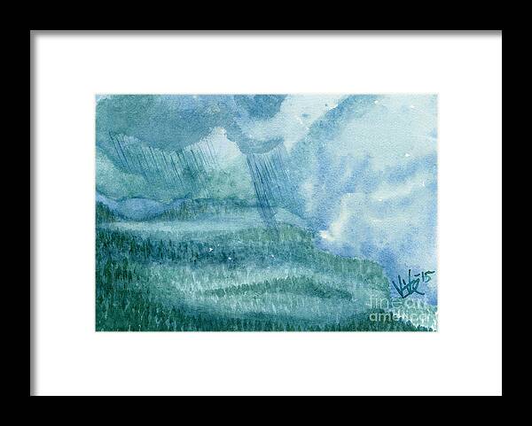 Blue Framed Print featuring the painting Mountain Mood by Victor Vosen