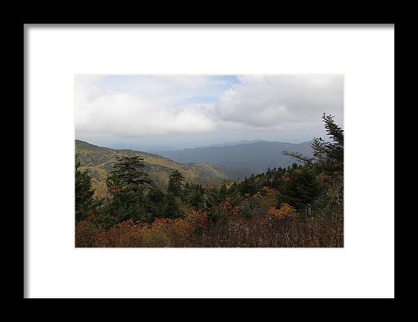 Long Mountain View Framed Print featuring the photograph Mountain Ridge View by Allen Nice-Webb