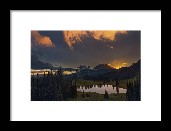 Mt. Rainier Framed Print featuring the photograph Mountain Show by Gene Garnace