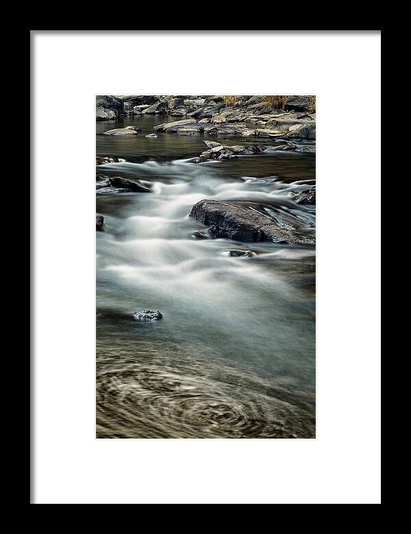 Autumn Birches Framed Print featuring the photograph Mountain Stream by Tom Singleton