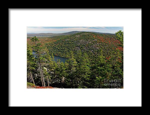 Trail Framed Print featuring the photograph Mountain View, Acadia National Park by Kevin Shields