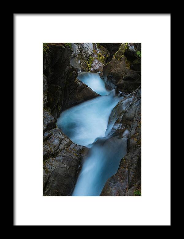 Waterfalls Framed Print featuring the photograph Mountain Waterfalls 5863 by Chris McKenna