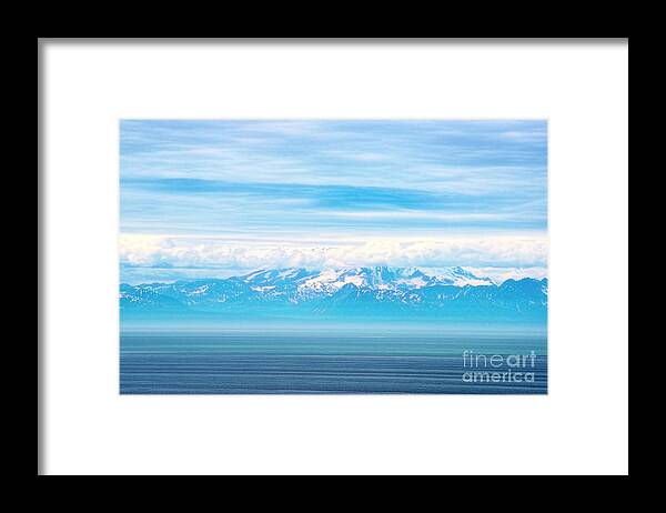 Ninilchik Alaska Framed Print featuring the photograph Mountains Clouds and Water by David Arment