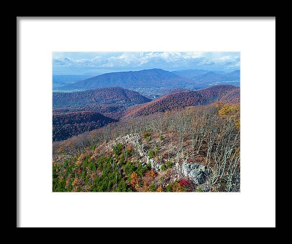 Fall Framed Print featuring the photograph Mountaintop in Fall by Star City SkyCams