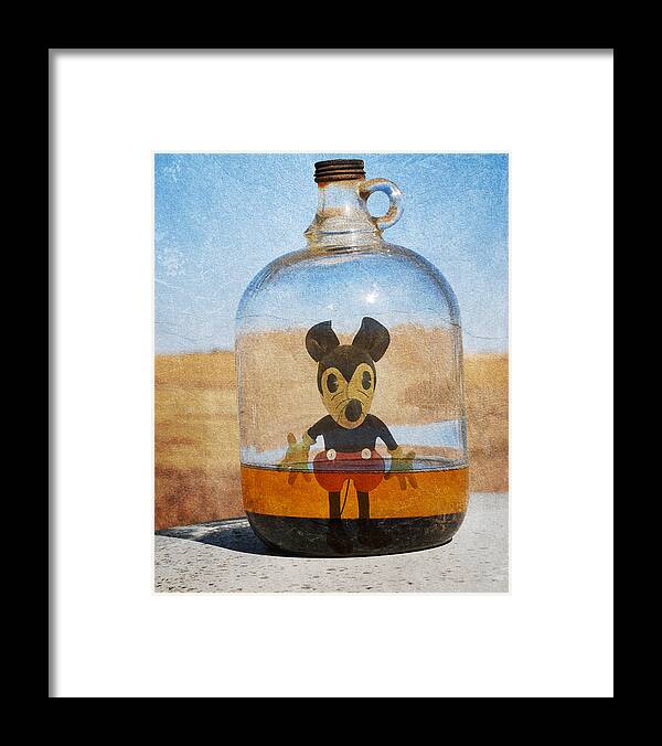 Jerry Cordeiro Framed Prints Framed Prints Framed Print featuring the photograph Mouse In A Bottle by J C