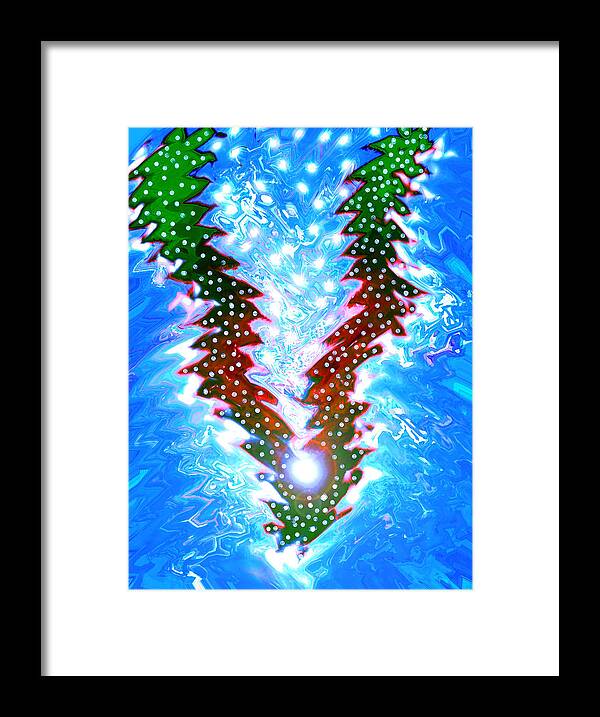 Moveonart! Digital Gallery Framed Print featuring the digital art MoveOnArt Christmas 2009 Collection Victory Tree by MovesOnArt Jacob