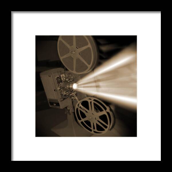 Vintage Framed Print featuring the photograph Movie Projector by Mike McGlothlen