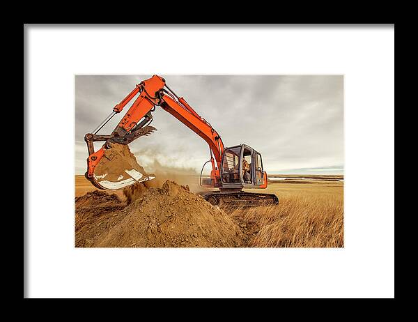Crane Framed Print featuring the photograph Moving Earth by Todd Klassy