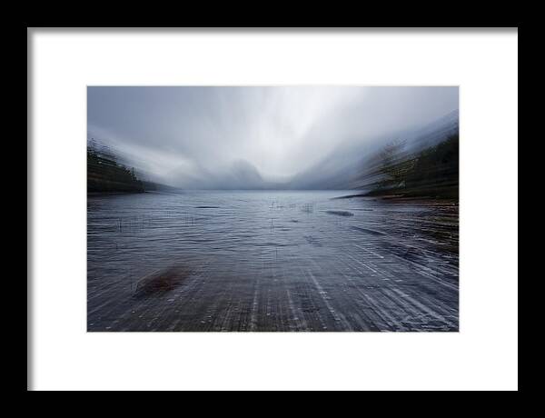 Maine Framed Print featuring the digital art Moving into the Lake by Jon Glaser