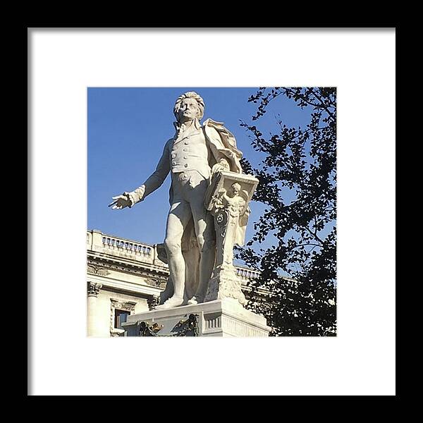 Concert Framed Print featuring the photograph #mozart #music #composer #notes #vienna by Elize Aurik