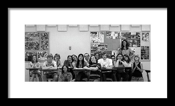  Framed Print featuring the photograph Mr Clay's AP English Class - Cropped by Jeremy Butler