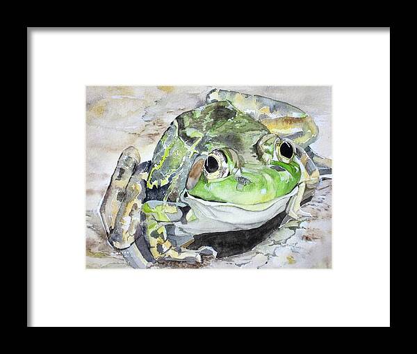 Frog Framed Print featuring the painting Mr Frog by Teresa Smith