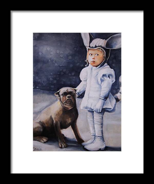 Moonbeams Framed Print featuring the painting Mr Moonbeams by Jean Cormier