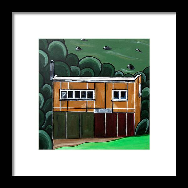 Paintings Of Cottages Framed Print featuring the painting Mr Mustard by Sandra Marie Adams