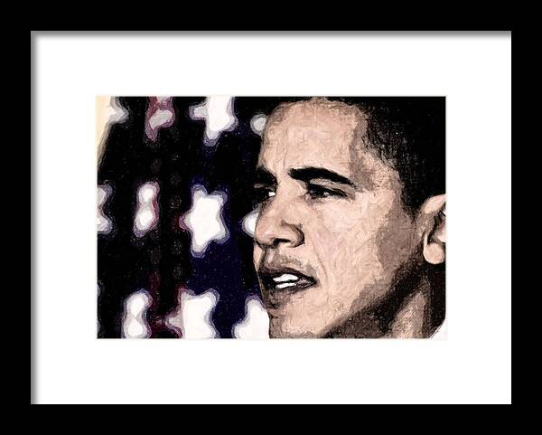 President Framed Print featuring the digital art Mr. President by LeeAnn Alexander
