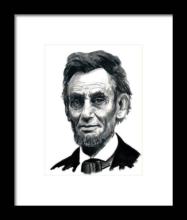 Lincoln President Man Of Honor Framed Print featuring the painting Mr President by Murry Whiteman