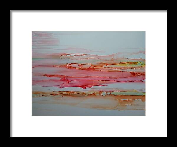 Alcohol Ink Prints Framed Print featuring the painting Mirage by Betsy Carlson Cross