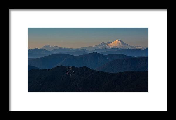 Sky Framed Print featuring the photograph Mt. Baker from Mt. Pilchuck by Brian O'Kelly