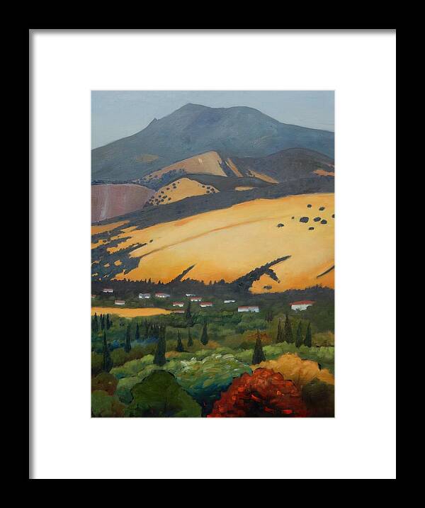 Mt. Diablo Framed Print featuring the painting Mt. Diablo Above by Gary Coleman