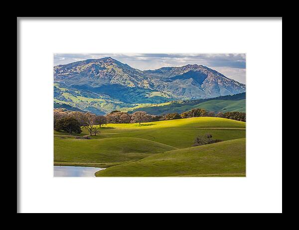 Landscape Framed Print featuring the photograph Mt. Diablo on a Spring Afternoon by Marc Crumpler