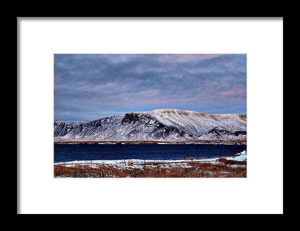 Iceland Landscape Framed Print featuring the photograph Mt. Esja by Marilynne Bull