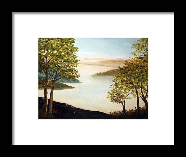 Mudfork Framed Print featuring the painting Mudfork by Phil Burton