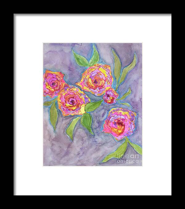  Framed Print featuring the painting Multifarious Roses by Barrie Stark