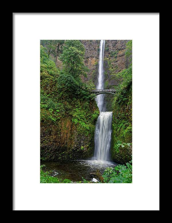 Multnoma Falls Framed Print featuring the photograph Multnoma Falls by Jonathan Davison
