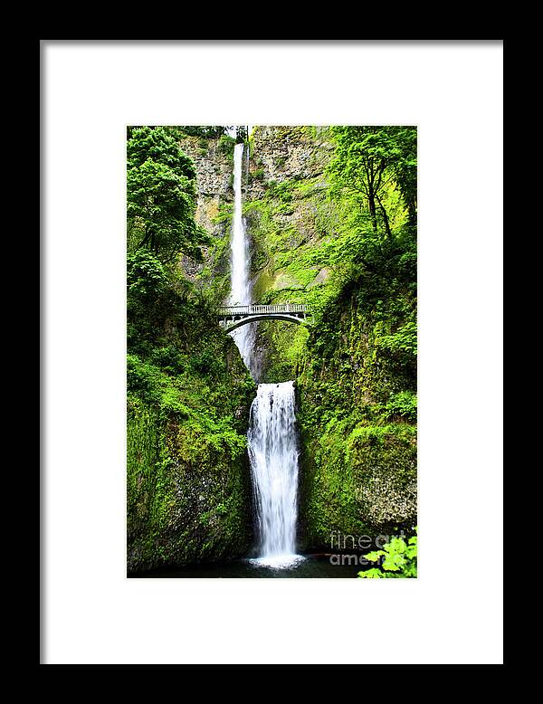 Bridge Framed Print featuring the photograph Multnomah Falls by Don Siebel