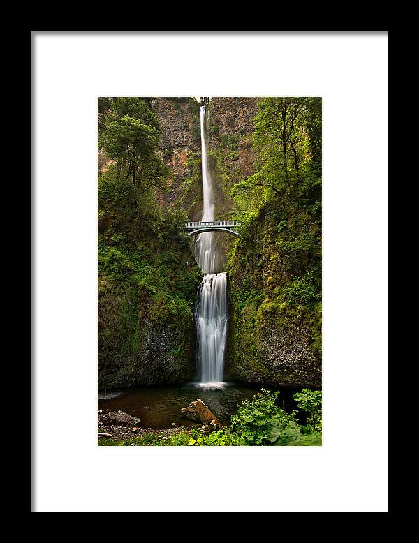 Multnomah Framed Print featuring the photograph Multnomah Falls by Mary Jo Allen