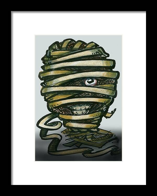 Mummy Framed Print featuring the greeting card Mummy by Kevin Middleton