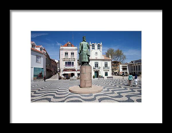 Cascais Framed Print featuring the photograph Municipal Square in Cascais Portugal by Artur Bogacki